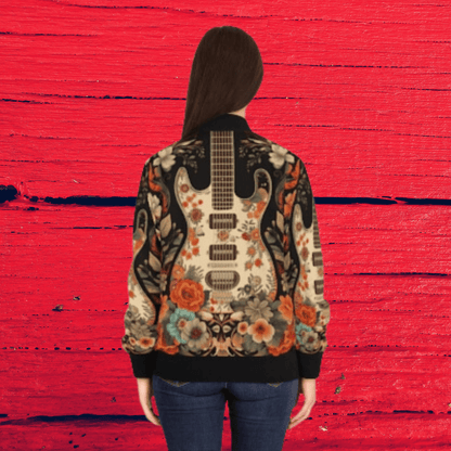 Women's bomber jacket inspired by Jimi Hendrix's 'Foxy Lady'